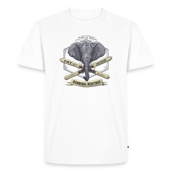 Hannibal Heritage - Men's Premium Organic T-Shirt - white - Front - Nico (187cm)