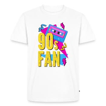 90s retro cassette - Men's Premium Organic T-Shirt - white - Front - Nico (187cm)