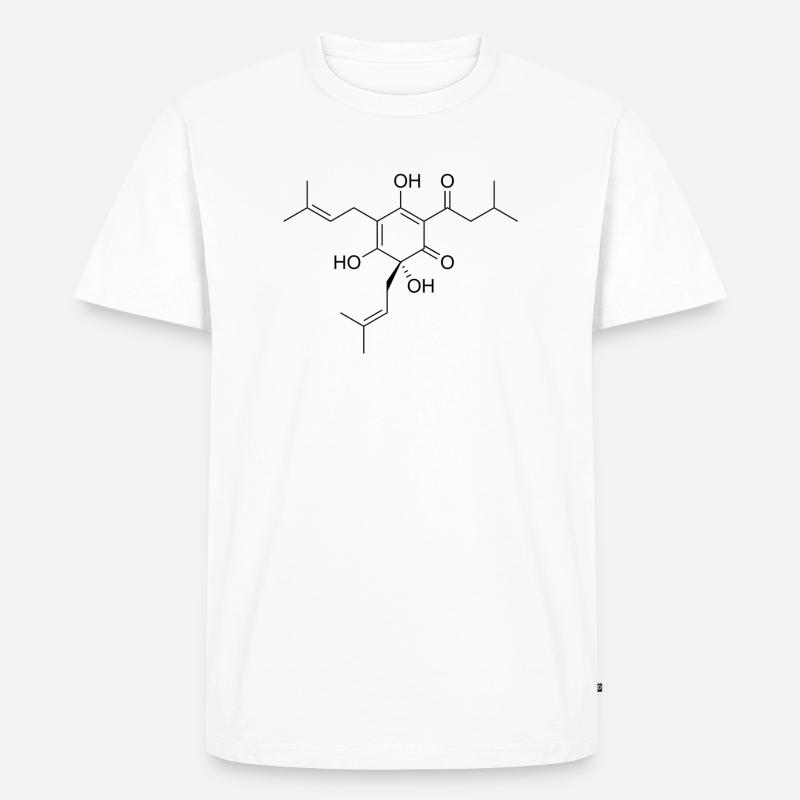 Biermolekül. - Männer Premium Bio T-Shirt - Weiß