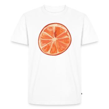 Orange - Men's Premium Organic T-Shirt - white - Front - Nico (187cm)
