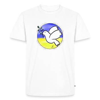 Dove of Peace - Men's Premium Organic T-Shirt - white - Front - Nico (187cm)