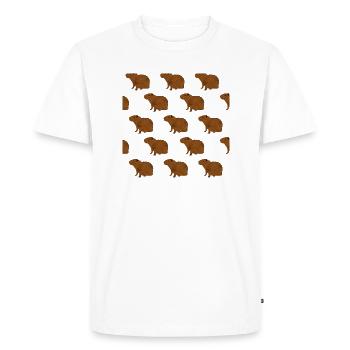 Motif Capybara - T-shirt Premium bio Homme - blanc - Devant - Nico (187cm)
