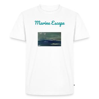 Marine escape - Men's Premium Organic T-Shirt - white - Front - Nico (187cm)