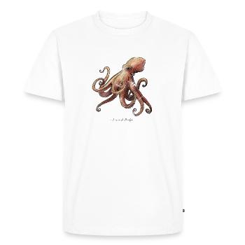 Figure de Poulpe - T-shirt Premium bio Homme - blanc - Devant - Nico (187cm)