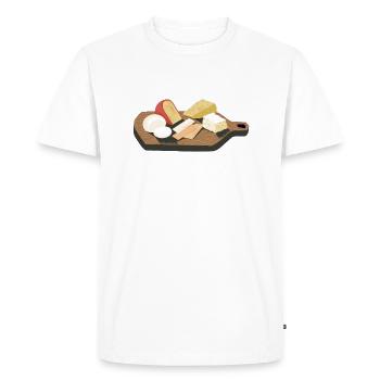 Je veux du fromage !!! - T-shirt Premium bio Homme - blanc - Devant - Nico (187cm)