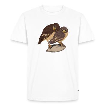Chouette - T-shirt Premium bio Homme - blanc - Devant - Nico (187cm)