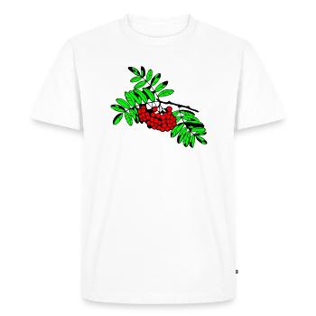 Drosselbeere - Männer Premium Bio T-Shirt - Weiß - Vorne - Nico (187cm)