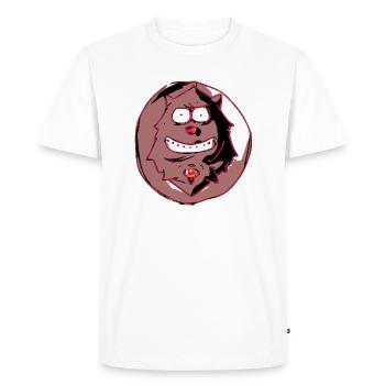 Molu l'ours malin - T-shirt Premium bio Homme - blanc - Devant - Nico (187cm)