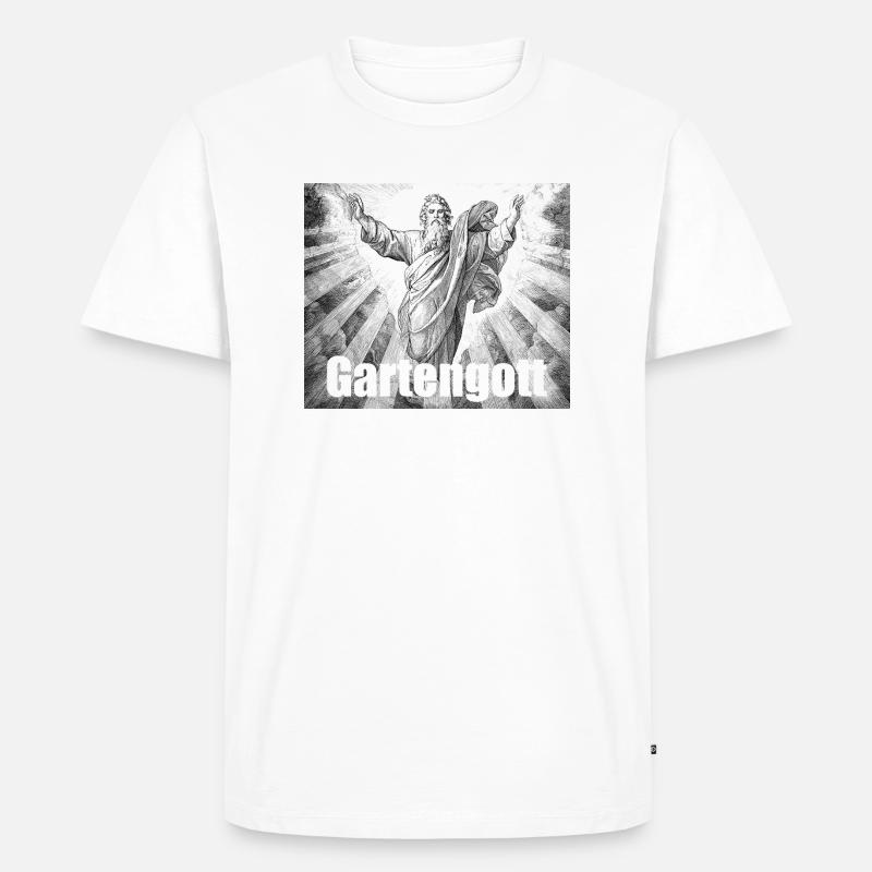 Gartengott - Männer Premium Bio T-Shirt - Weiß