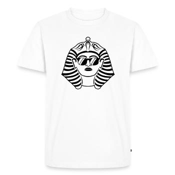 Pharaoh Sunglasses - Men's Premium Organic T-Shirt - white - Front - Nico (187cm)
