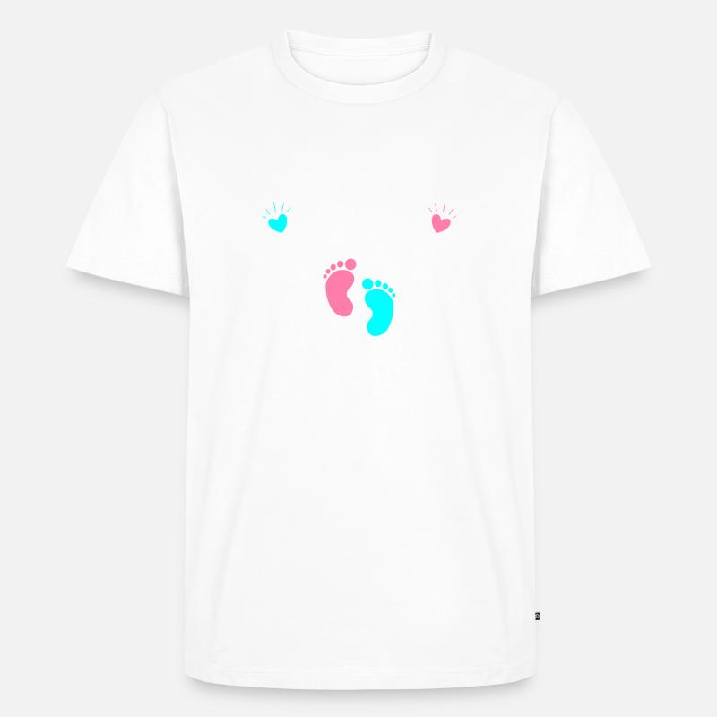 Bald Mama werden - Männer Premium Bio T-Shirt - Weiß