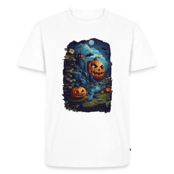 Bienvenue Halloween - T-shirt Premium bio Homme - blanc - Devant - Nico (187cm)