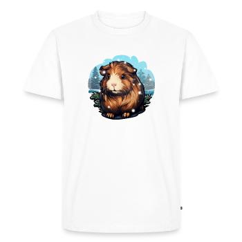 Winter guinea pig - Men's Premium Organic T-Shirt - white - Front - Nico (187cm)