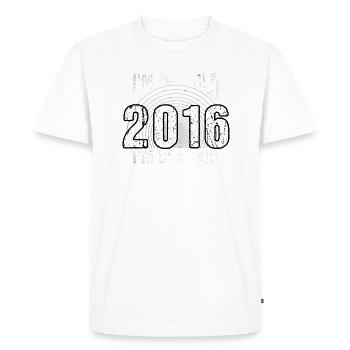 Vintage 2016 rétro 8 ans - Je ne suis pas vieux, je suis - T-shirt Premium bio Homme - blanc - Devant - Nico (187cm)