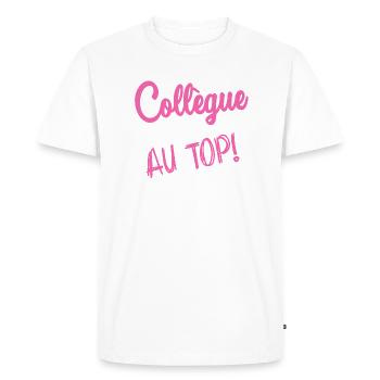 RETRAITE. RETRAITE. RETRAITEE. SENIOR. MAMIE. PAPY - T-shirt Premium bio Homme - blanc - Devant - Nico (187cm)