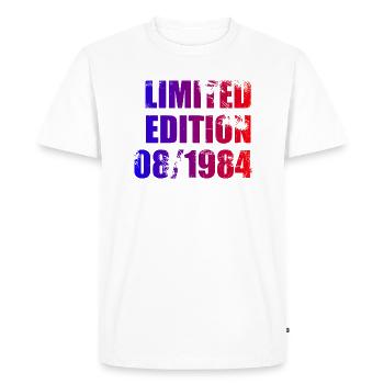 40e anniversaire Edition limitée 08/1984 - T-shirt Premium bio Homme - blanc - Devant - Nico (187cm)