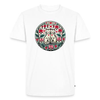 Aimez les chats - T-shirt Premium bio Homme - blanc - Devant - Nico (187cm)