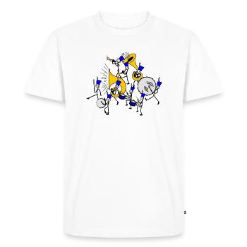 Groupe de musique fanfare - T-shirt Premium bio Homme - blanc - Devant - Nico (187cm)
