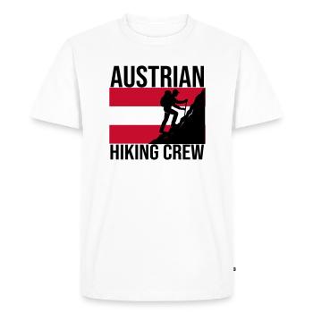 Austrian Hiking Crew Chemise de randonnée - T-shirt Premium bio Homme - blanc - Devant - Nico (187cm)