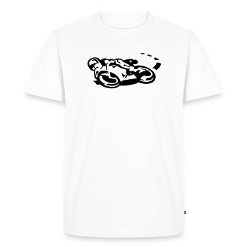 motoracer_neg - T-shirt Premium bio Homme - blanc - Devant - Nico (187cm)