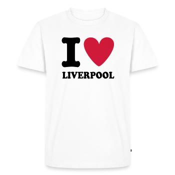 i_luv_ - Men's Premium Organic T-Shirt - white - Front - Nico (187cm)