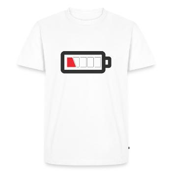 low batterie - T-shirt Premium bio Homme - blanc - Devant - Nico (187cm)