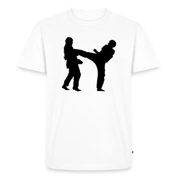 kickers taekwondo - T-shirt Premium bio Homme - blanc - Devant - Nico (187cm)