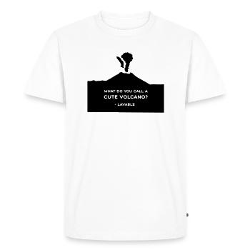 Amour de volcan - T-shirt Premium bio Homme - blanc - Devant - Nico (187cm)