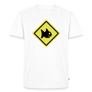 fish roadsign - T-shirt Premium bio Homme - blanc - Devant - Nico (187cm)
