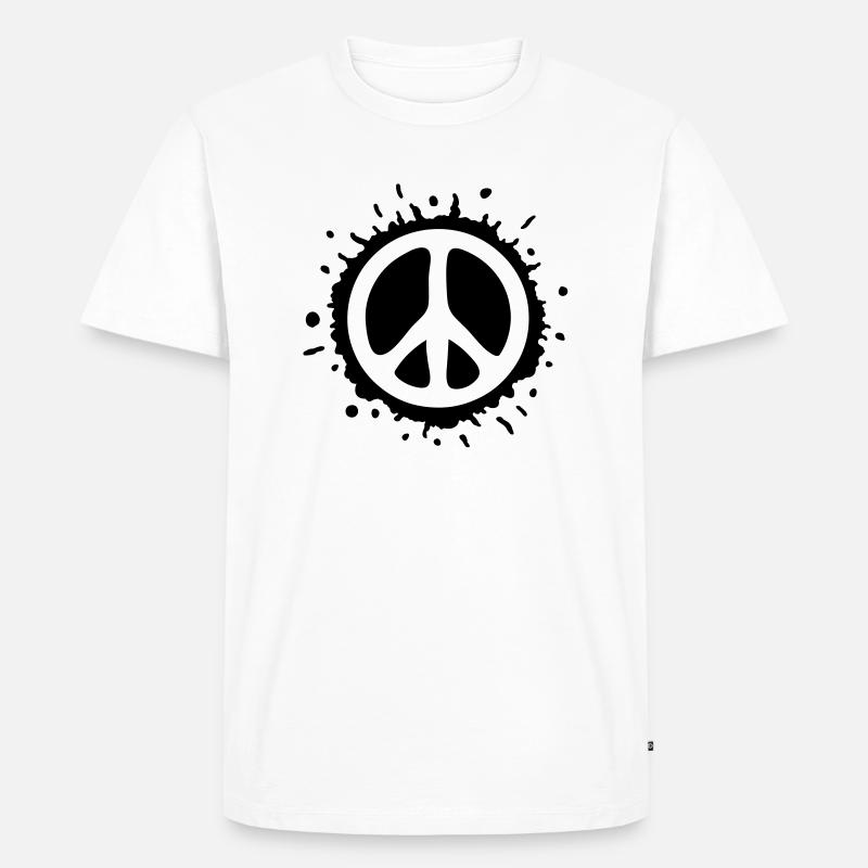 Peace (Splash) - Männer Premium Bio T-Shirt - Weiß