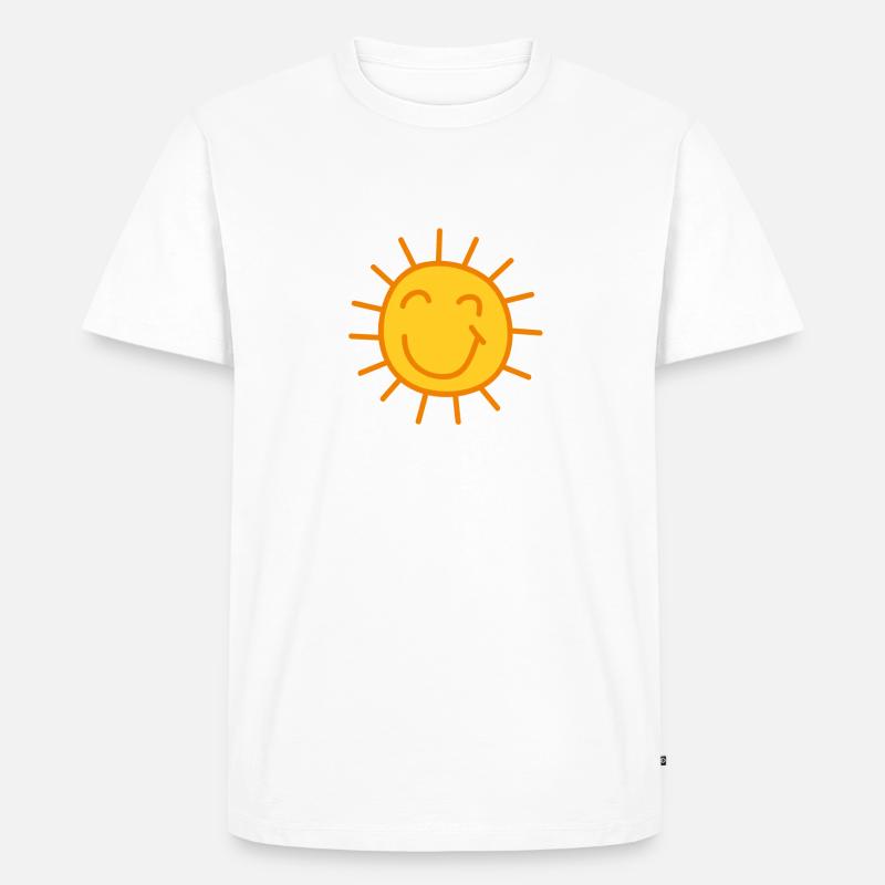Sonnenschein Comic - Männer Premium Bio T-Shirt - Weiß