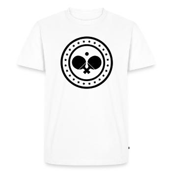 Table Tennis Emblem 01 - Men's Premium Organic T-Shirt - white - Front - Nico (187cm)