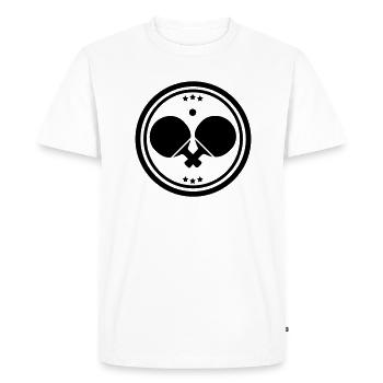 tischtennis___logo___f1 - Men's Premium Organic T-Shirt - white - Front - Nico (187cm)