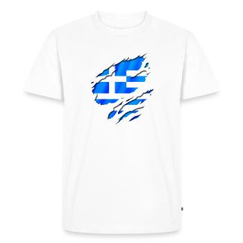 grec grece greece des - T-shirt Premium bio Homme - blanc - Devant - Nico (187cm)