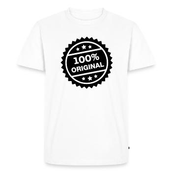 original_100_f2 - T-shirt Premium bio Homme - blanc - Devant - Nico (187cm)