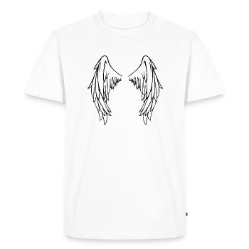 Ailes De - T-shirt Premium bio Homme - blanc - Devant - Nico (187cm)