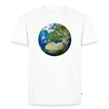 Maternité de la Terre - T-shirt Premium bio Homme - blanc - Devant - Nico (187cm)