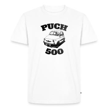 Puch 500 : Classique culte sur roues - T-shirt Premium bio Homme - blanc - Devant - Nico (187cm)
