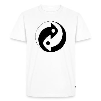 Ying and Yang different - Men's Premium Organic T-Shirt - white - Front - Nico (187cm)