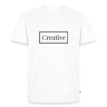 creative - T-shirt Premium bio Homme - blanc - Devant - Nico (187cm)
