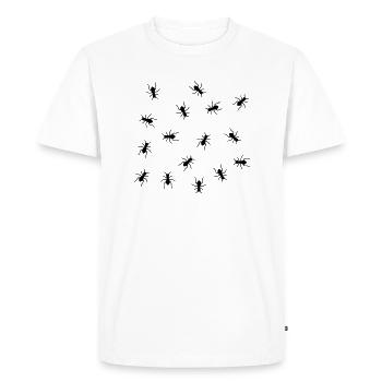 Ants Design - Men's Premium Organic T-Shirt - white - Front - Nico (187cm)