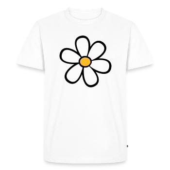 Marguerites - T-shirt Premium bio Homme - blanc - Devant - Nico (187cm)