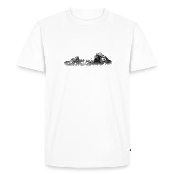 Watzmann sw - Men's Premium Organic T-Shirt - white - Front - Nico (187cm)