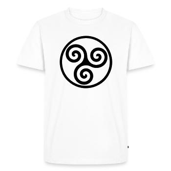 triskel symbole breton de bretagne tribal - T-shirt Premium bio Homme - blanc - Devant - Nico (187cm)