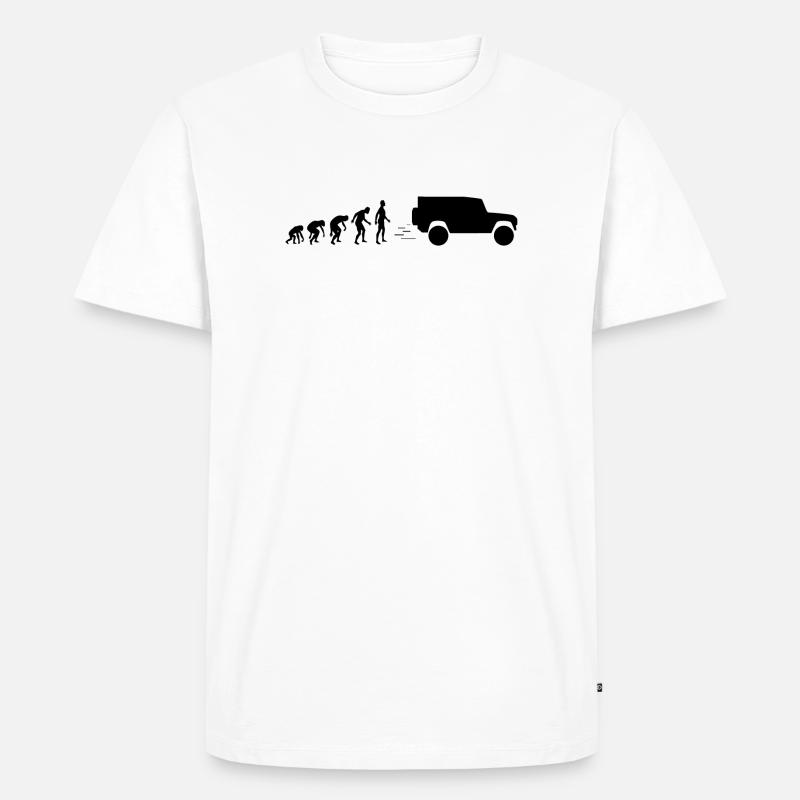 Evolution 4x4 Defender-Style - Männer Premium Bio T-Shirt - Weiß