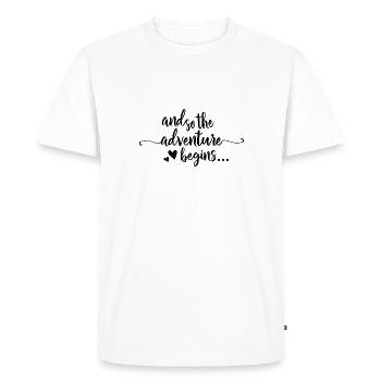 Et c'est ainsi que l'aventure commence - T-shirt Premium bio Homme - blanc - Devant - Nico (187cm)
