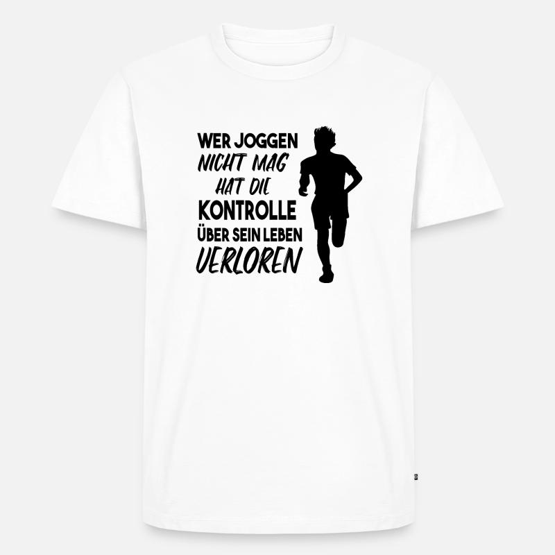 Joggen Jogger Spruch Geschenkidee - Männer Premium Bio T-Shirt - Weiß