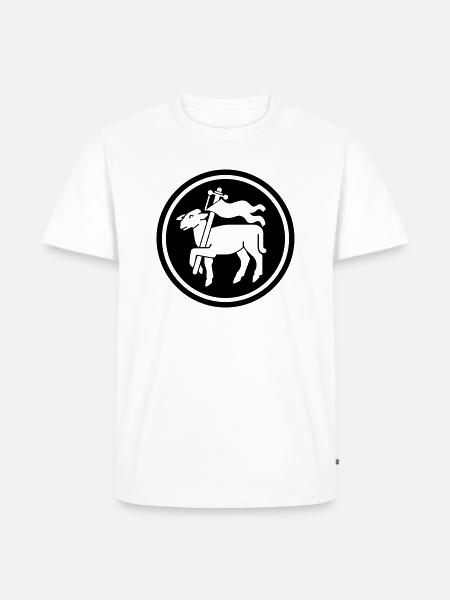 Zunftzeichen Metzger, Fleischer, Schlachter - Männer Premium Bio T-Shirt - Weiß