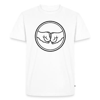 2 Bro Poing serré poings amis équipe salutation - T-shirt Premium bio Homme - blanc - Devant - Nico (187cm)