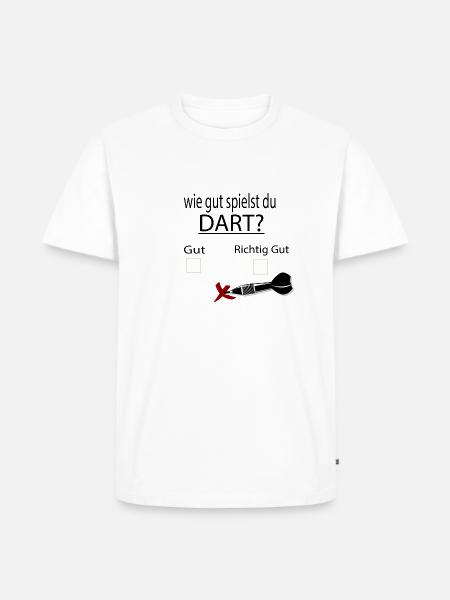 dart, flight, Dartpfeile - Männer Premium Bio T-Shirt - Weiß
